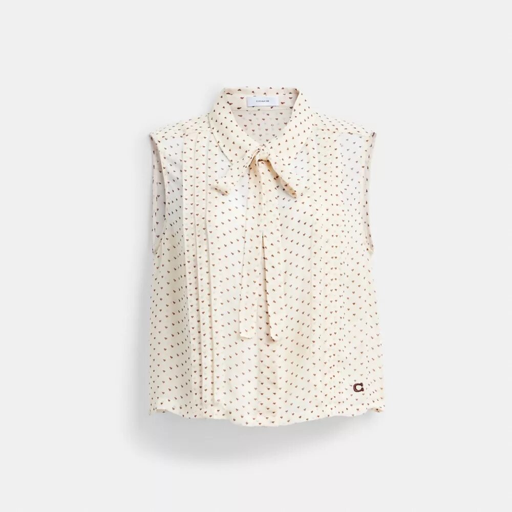 Kurze, ärmellose Bluse