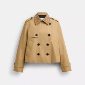 Kurzer Trenchcoat mit charakteristischem Kragen