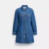 Langärmliges Jeans-Kleid aus Bio-Baumwolle