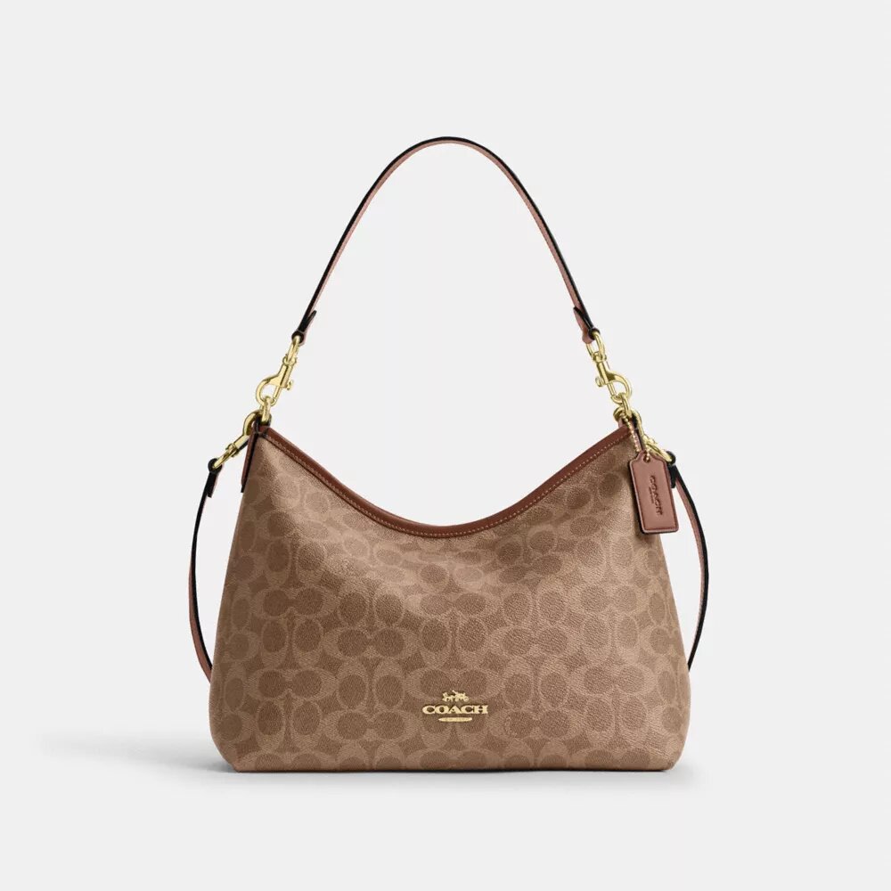 Laurel-Schultertasche aus Signature Canvas
