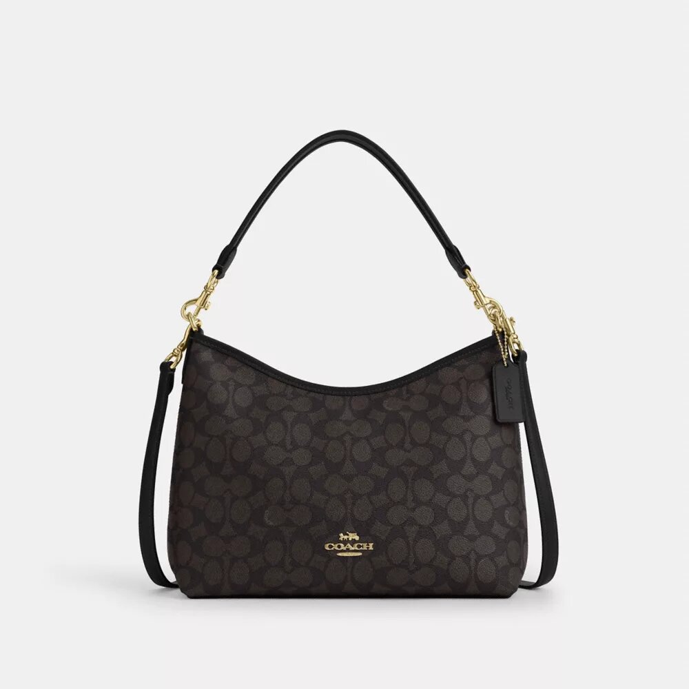 Laurel-Schultertasche aus Signature Canvas