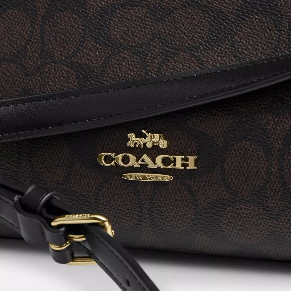 Laurel-Schultertasche aus Signature Canvas