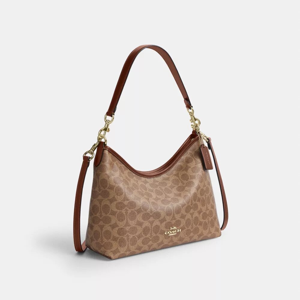Laurel-Schultertasche aus Signature Canvas