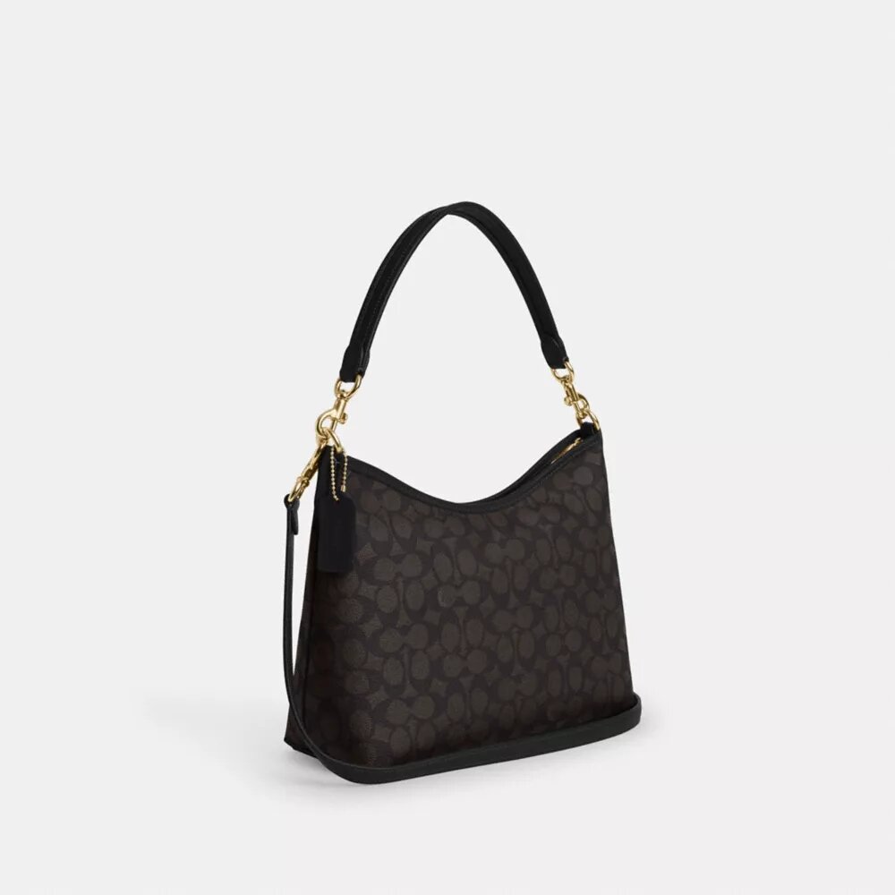 Laurel-Schultertasche aus Signature Canvas