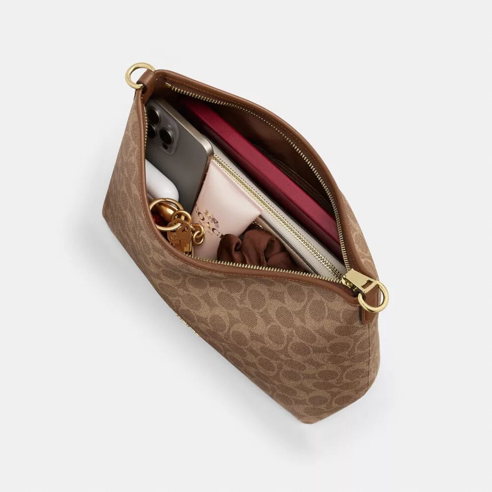 Laurel-Schultertasche aus Signature Canvas