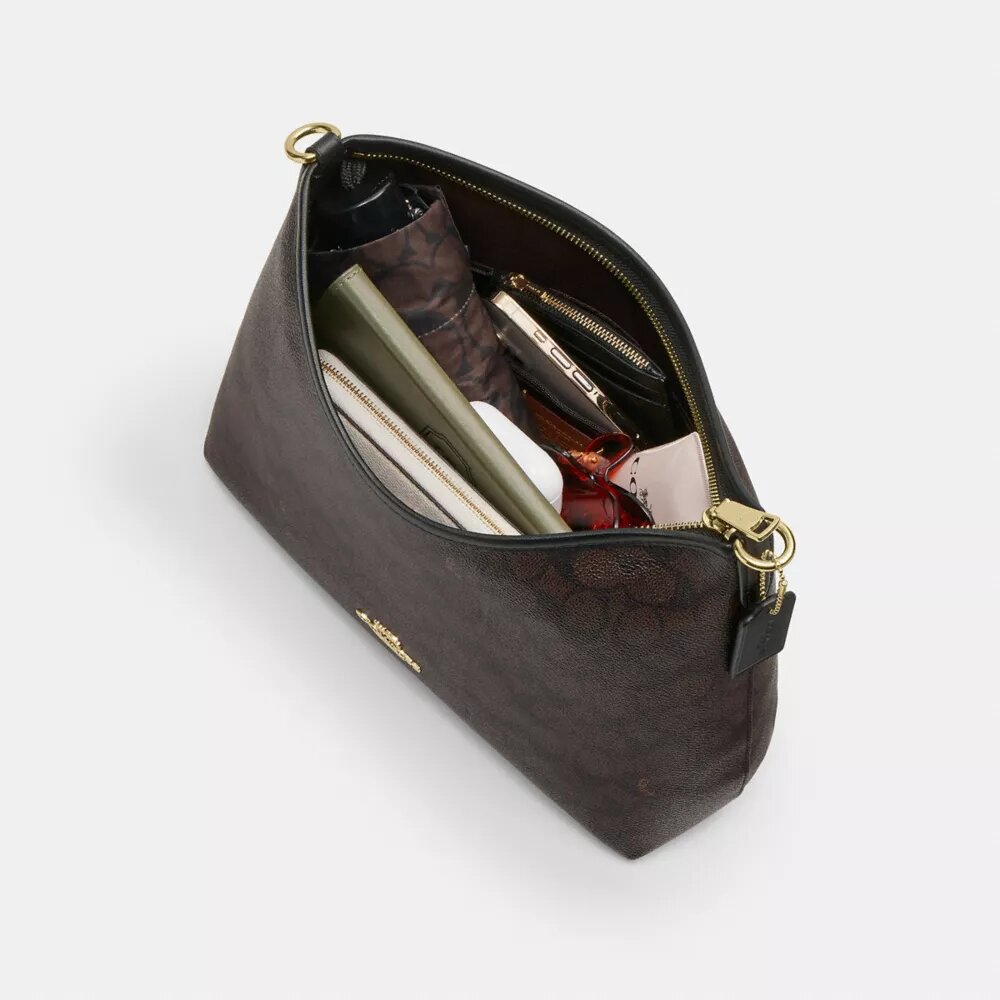 Laurel-Schultertasche aus Signature Canvas