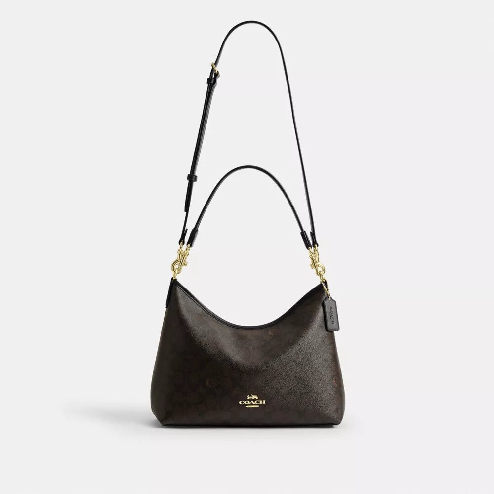 Laurel-Schultertasche aus Signature Canvas