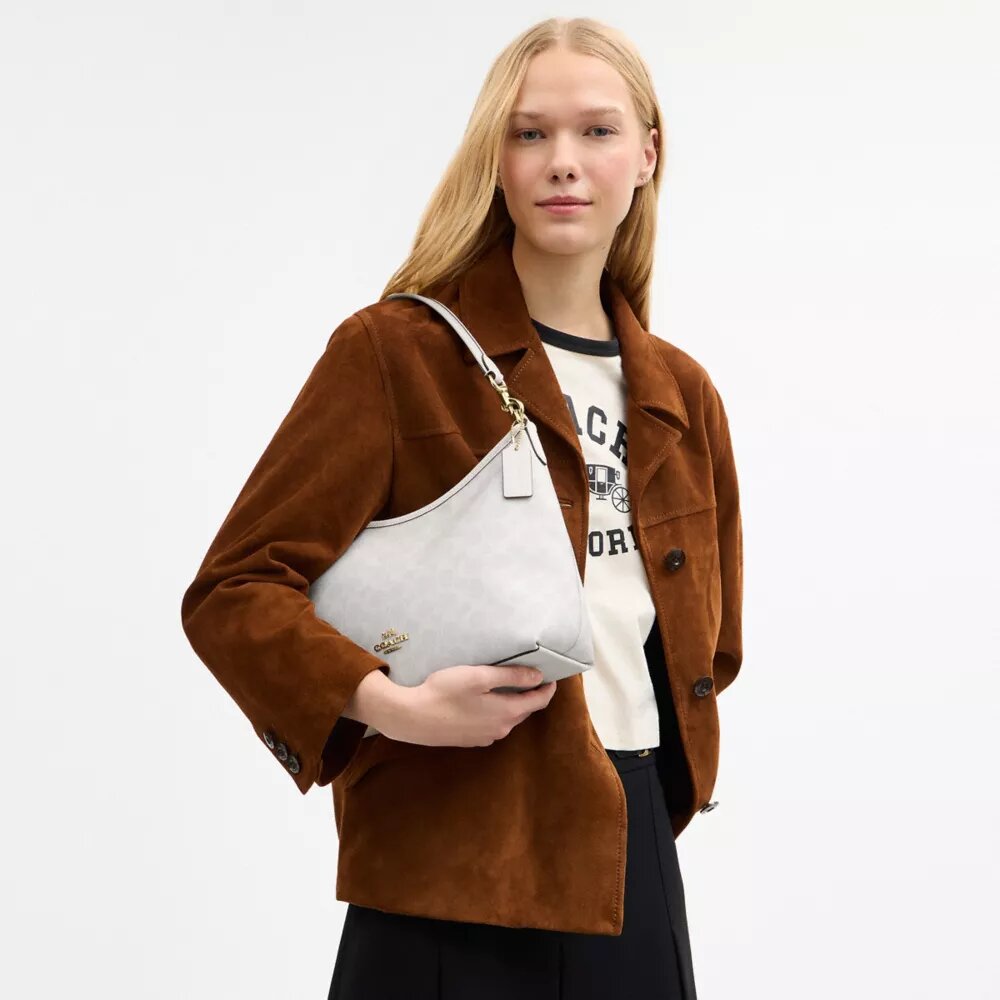 Laurel-Schultertasche aus Signature Canvas