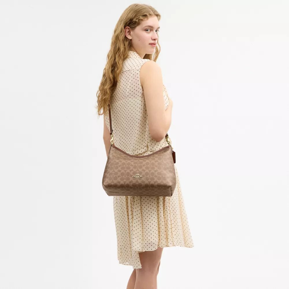 Laurel-Schultertasche aus Signature Canvas