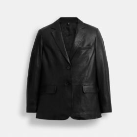 Leder-Blazer