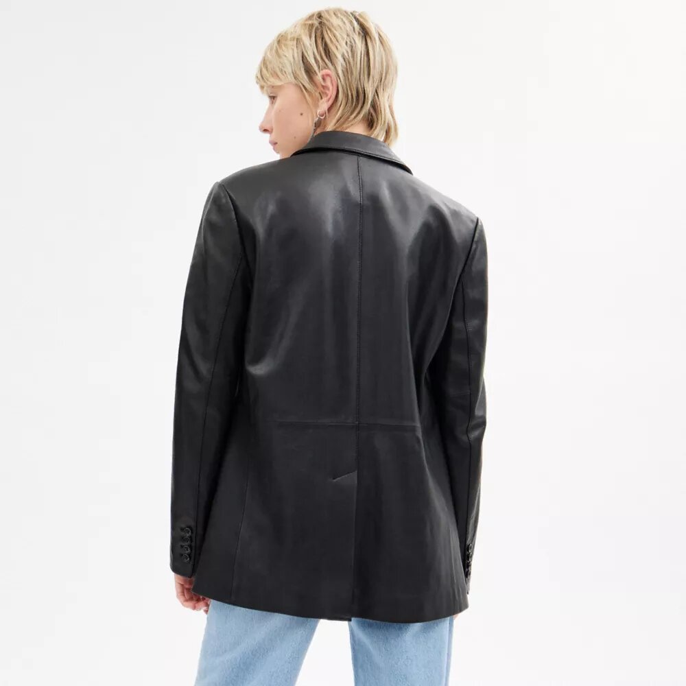 Leder-Blazer