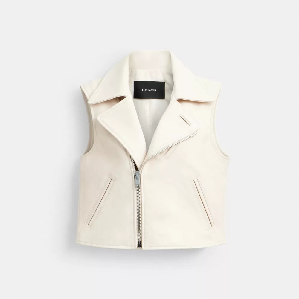 Leder-Motorrad-Weste