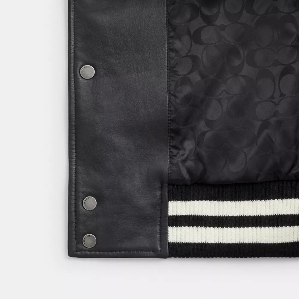 Leder-Varsity-Jacke