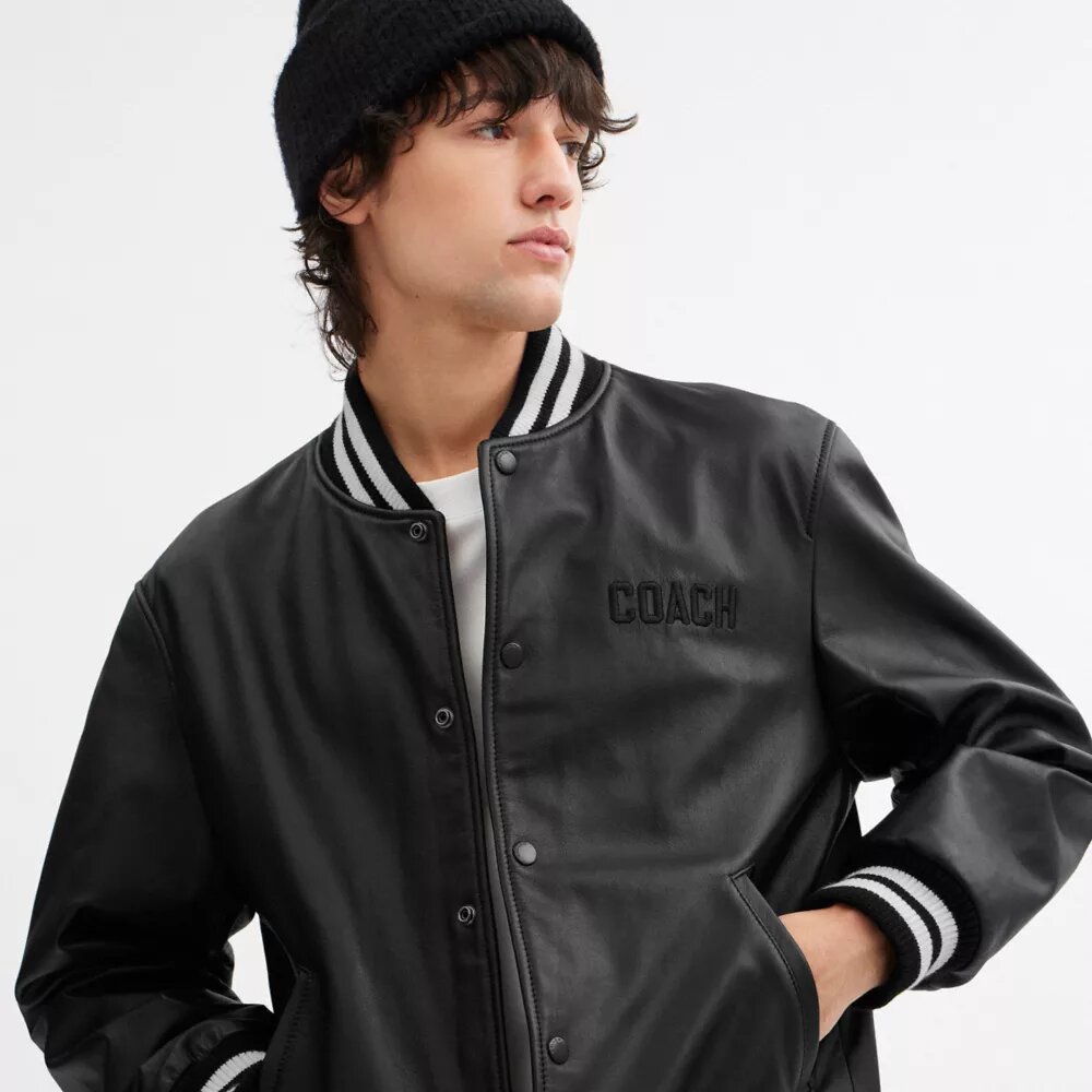 Leder-Varsity-Jacke