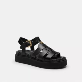 Lucy-Sohlen-Sandalen mit charakteristischem Jacquard