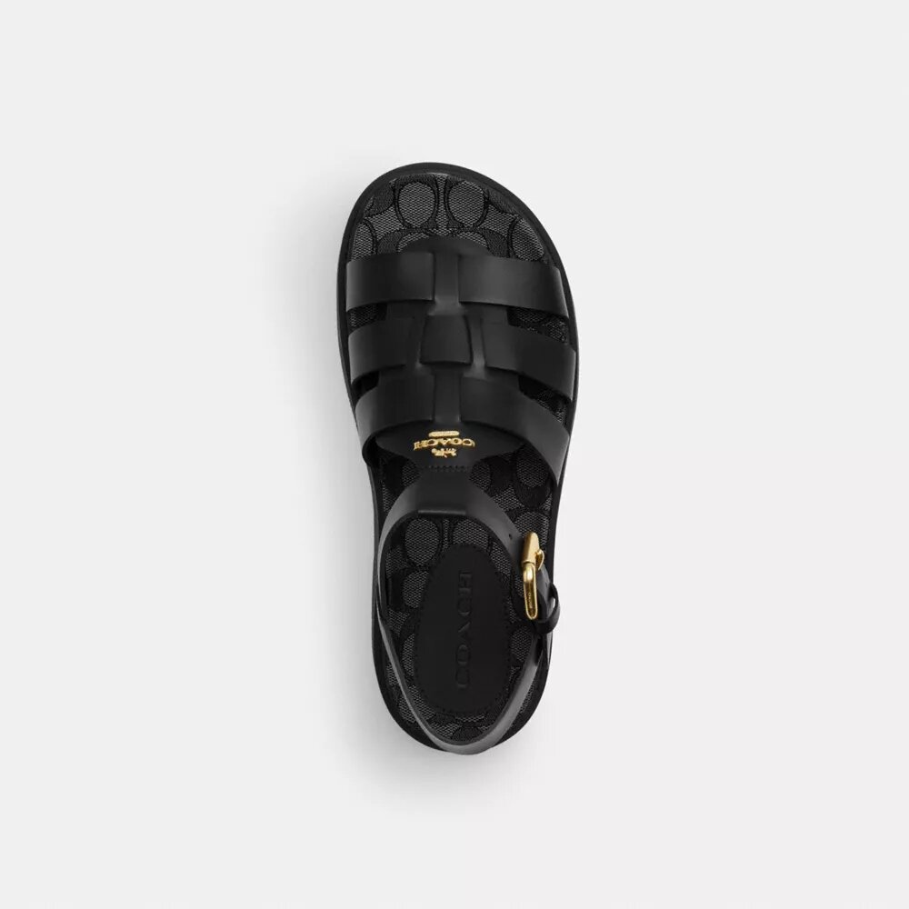Lucy-Sohlen-Sandalen mit charakteristischem Jacquard