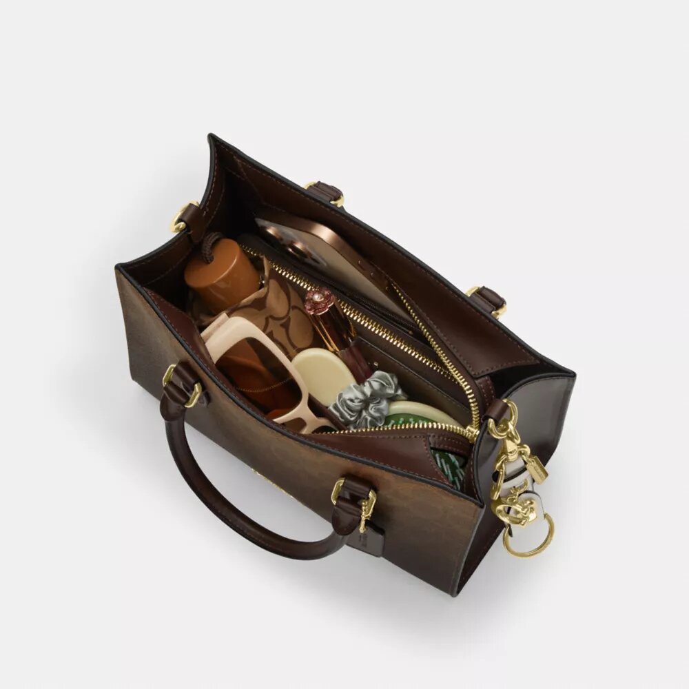 Maggie Small Tote-Bag aus Ombre-Signature-Canvas