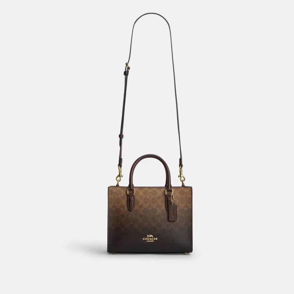 Maggie Small Tote-Bag aus Ombre-Signature-Canvas