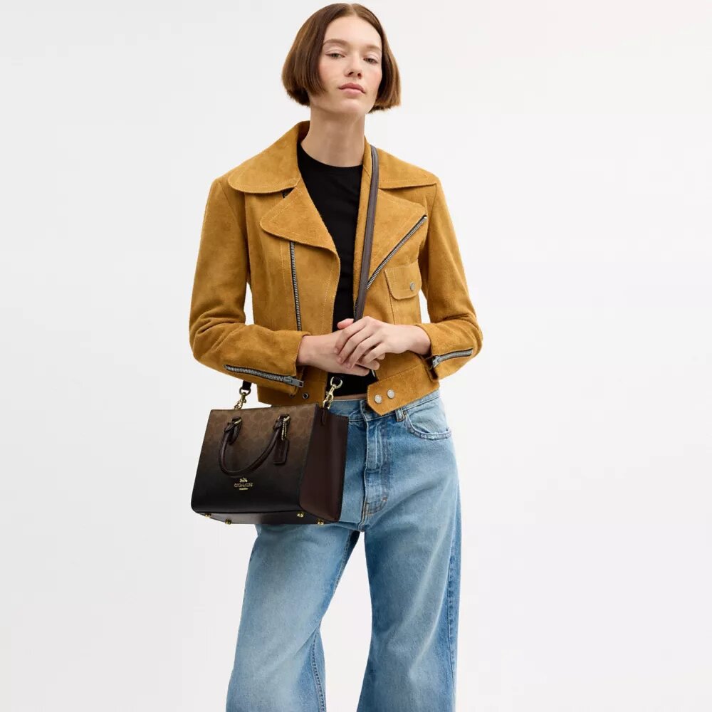 Maggie Small Tote-Bag aus Ombre-Signature-Canvas