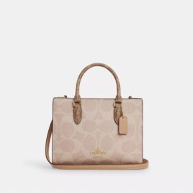Maggie Small Tote Bag aus „Signature Canvas“ mit Blockmuster