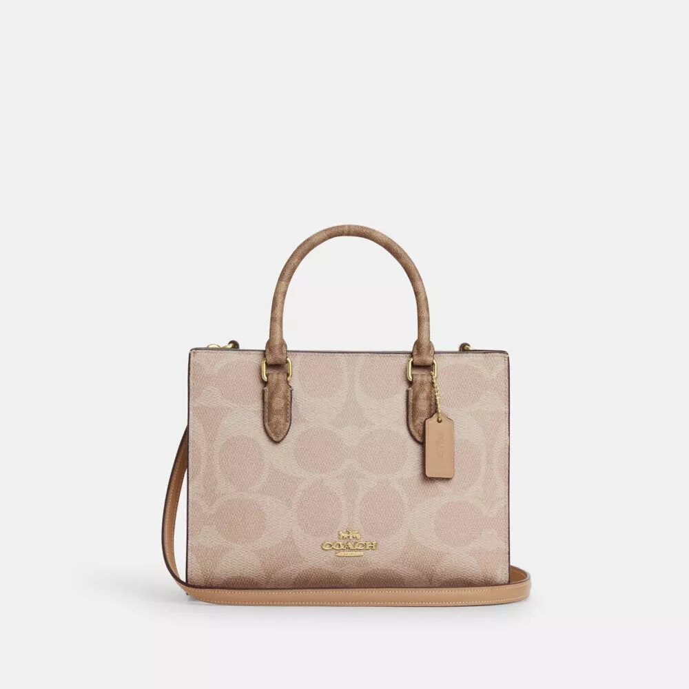 Maggie Small Tote Bag aus „Signature Canvas“ mit Blockmuster