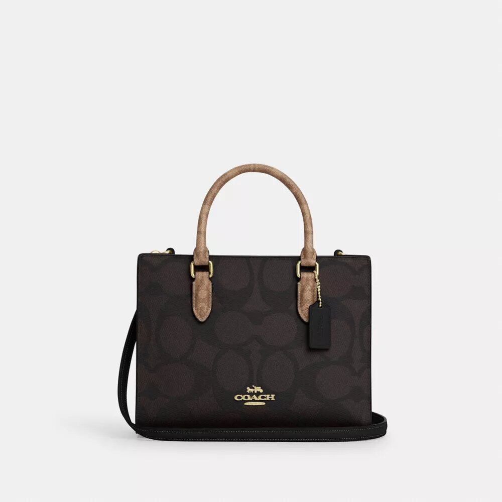 Maggie Small Tote Bag aus „Signature Canvas“ mit Blockmuster