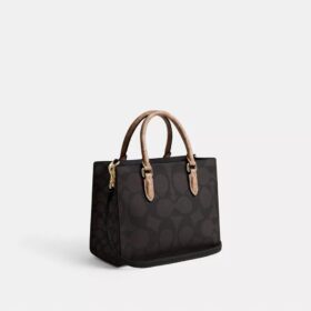Maggie Small Tote Bag aus „Signature Canvas“ mit Blockmuster