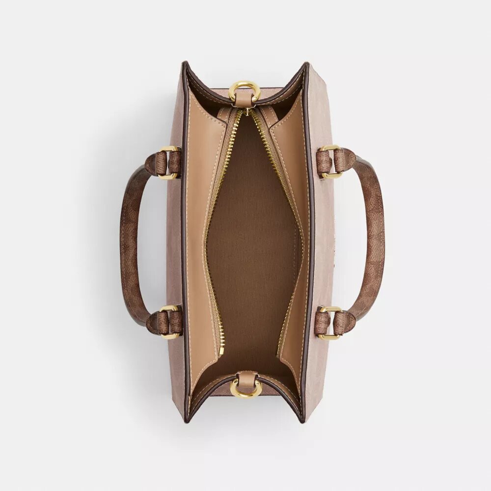 Maggie Small Tote Bag aus „Signature Canvas“ mit Blockmuster