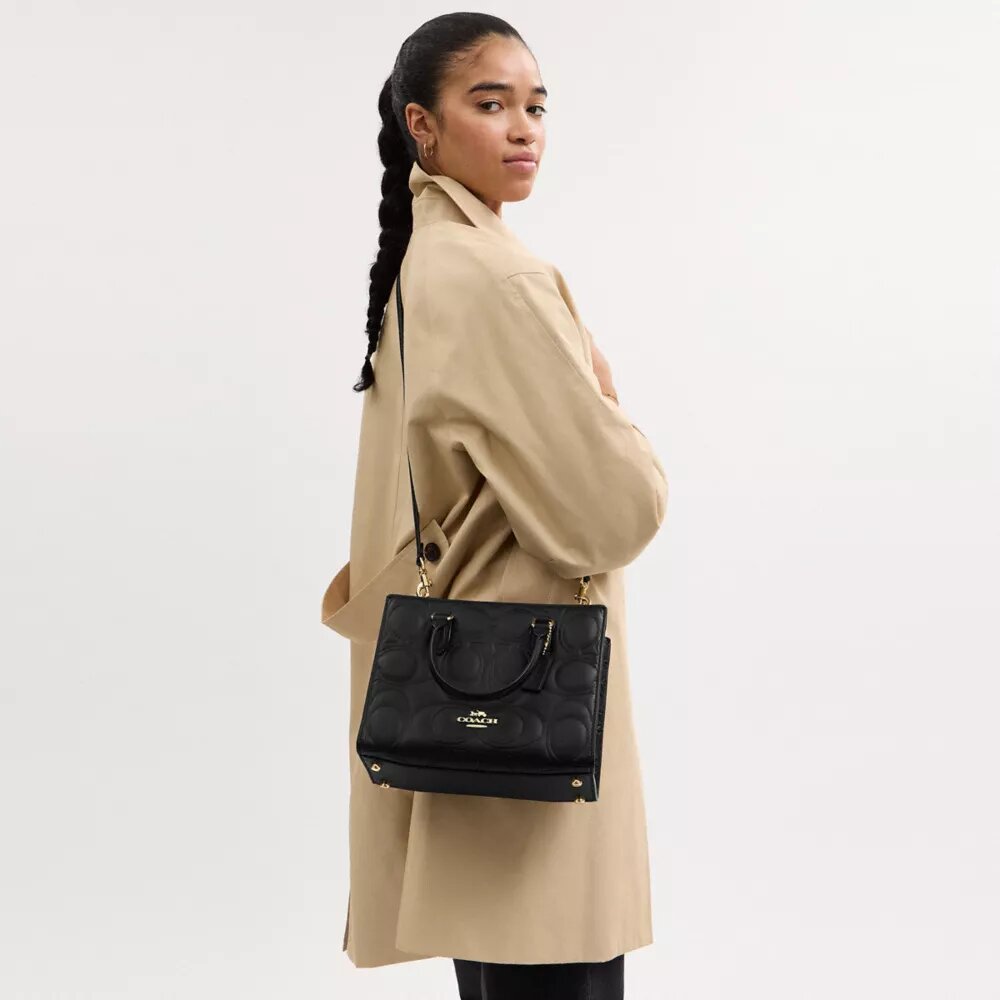 Maggie Small Tote-Bag aus Signature-Leder
