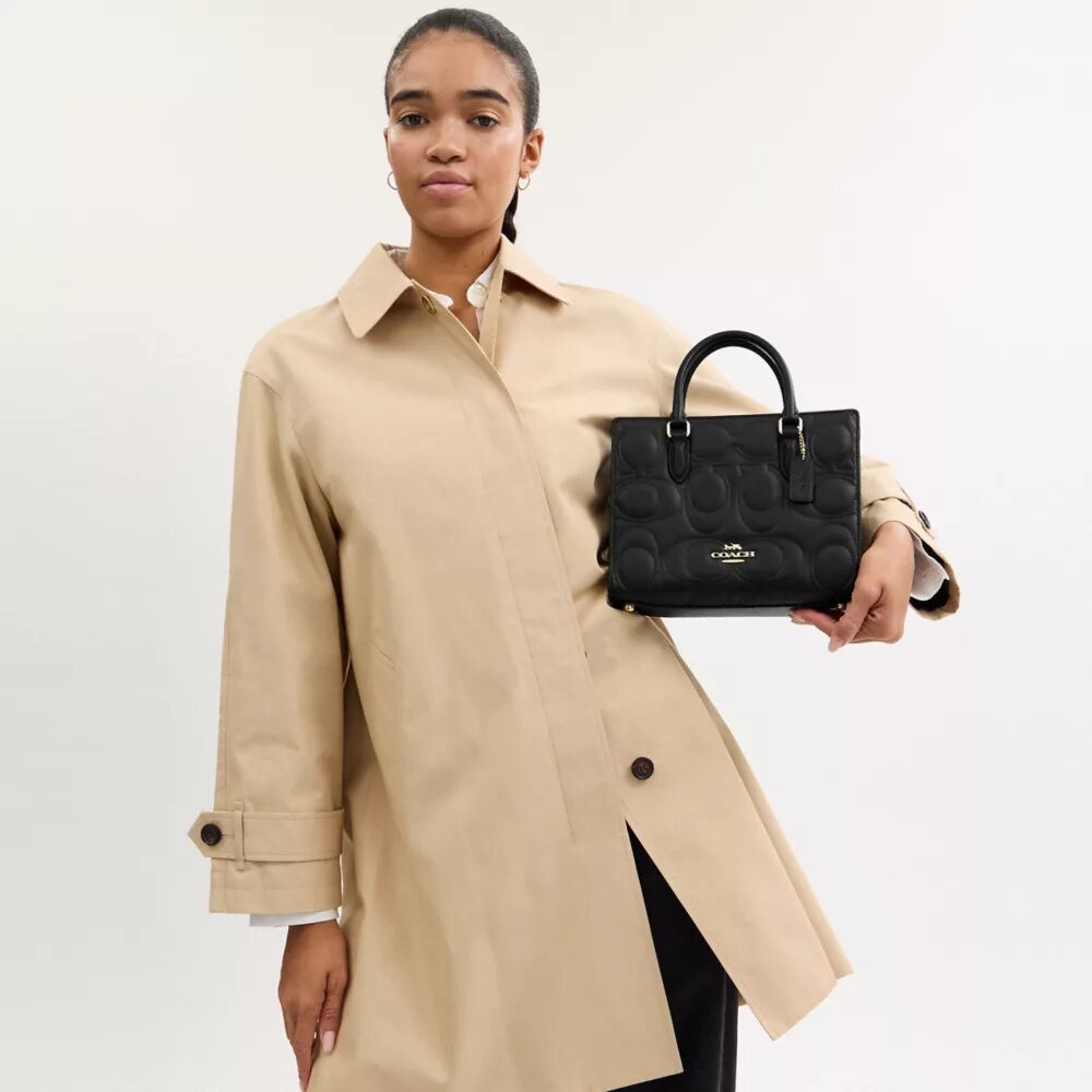 Maggie Small Tote-Bag aus Signature-Leder