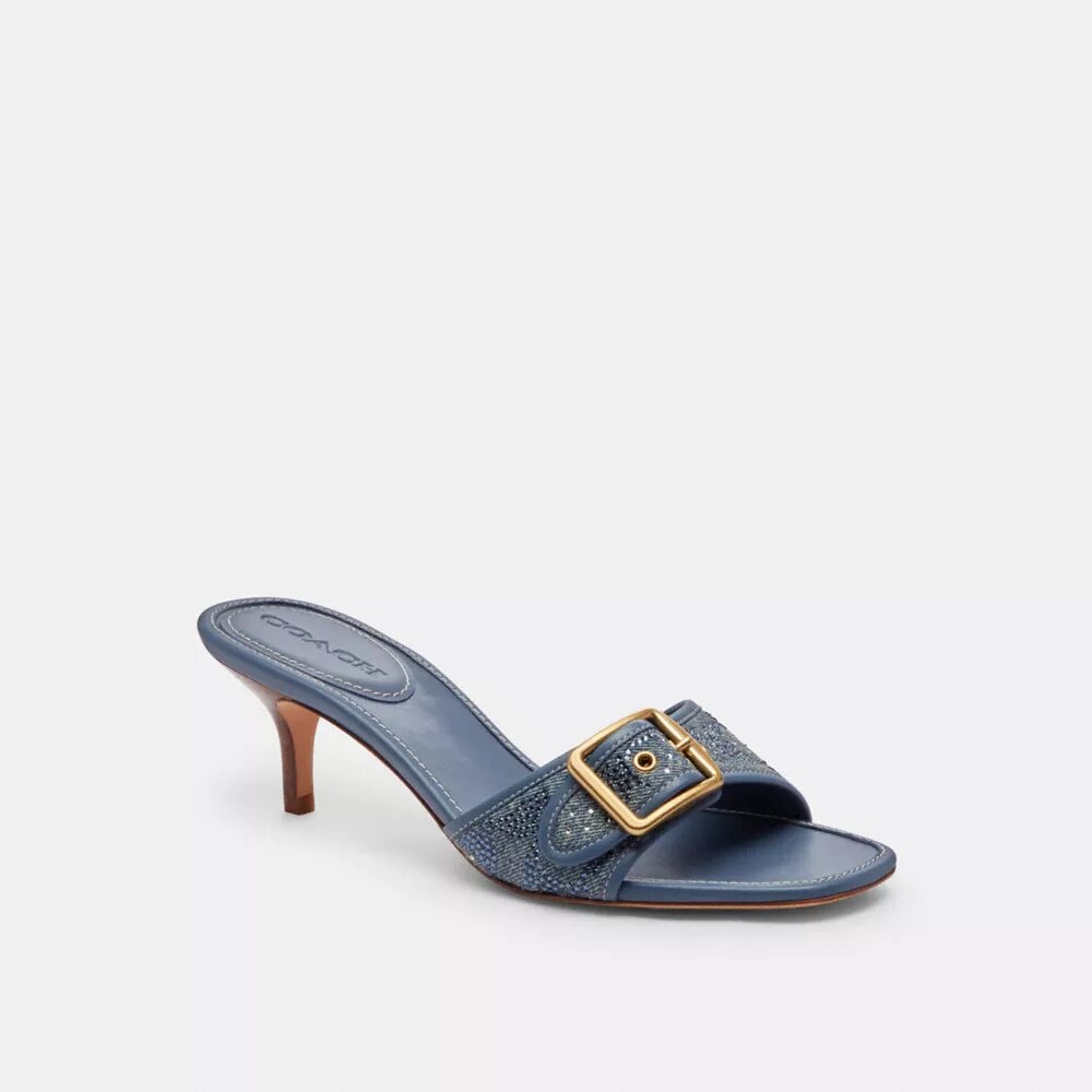 Margot-Sandalen aus „Crystal Signature Denim“