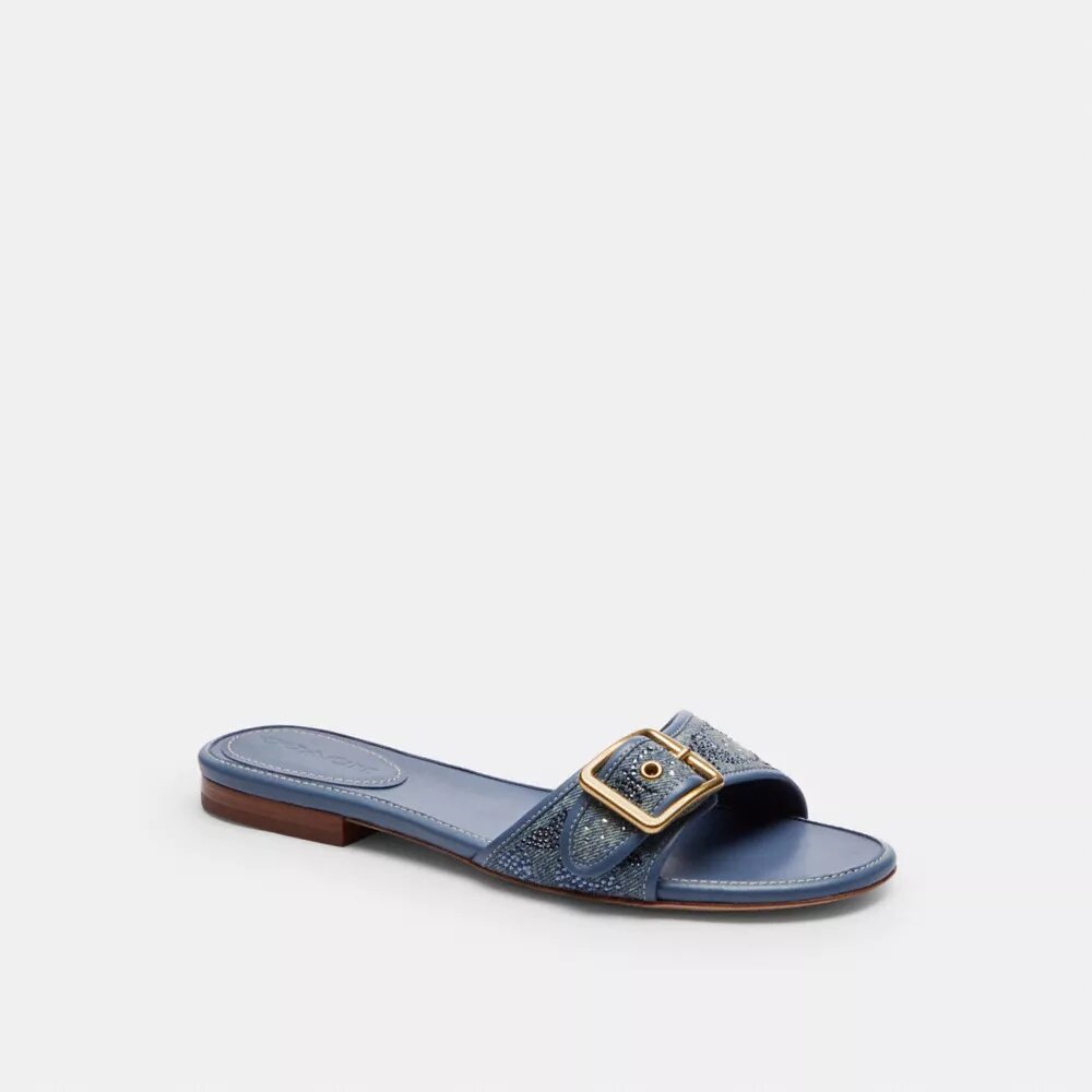 Margot-Sandalen aus „Crystal Signature Denim“