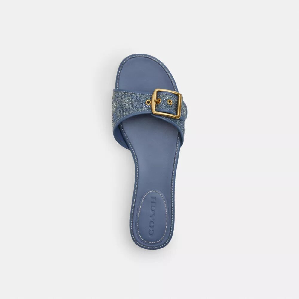 Margot-Sandalen aus „Crystal Signature Denim“