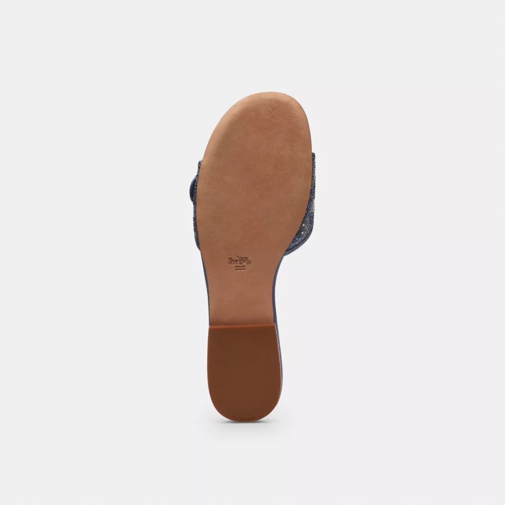 Margot-Sandalen aus „Crystal Signature Denim“