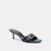 Margot-Sandalen mit charakteristischem Denim-Patchwork