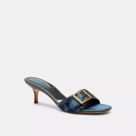 Margot-Sandalen mit charakteristischem Denim-Patchwork