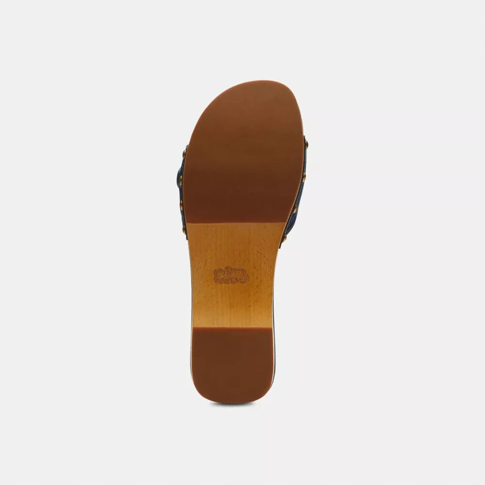 Margot-Sandalen mit charakteristischem Denim-Patchwork