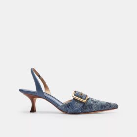Margot-Slingbacks aus „Crystal Signature Denim“
