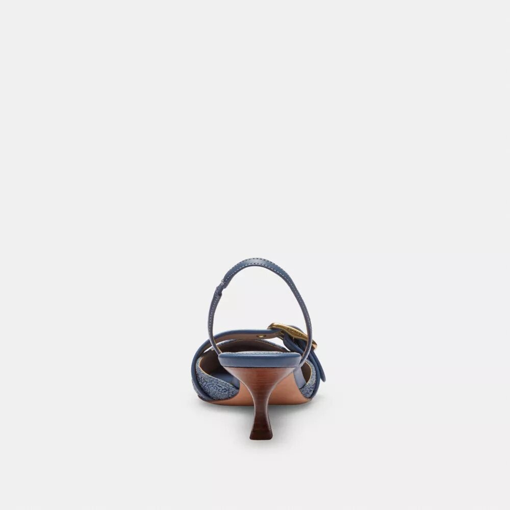 Margot-Slingbacks aus „Crystal Signature Denim“
