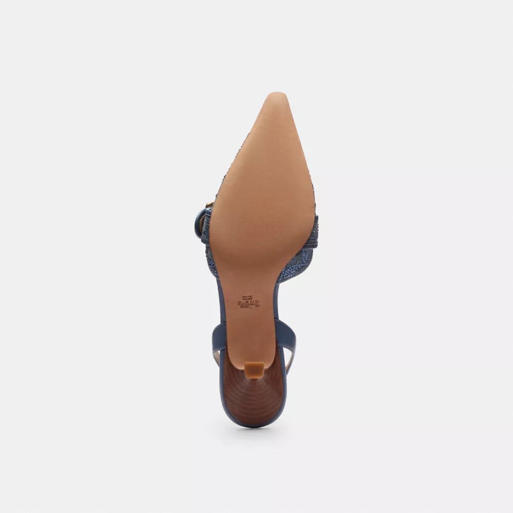 Margot-Slingbacks aus „Crystal Signature Denim“