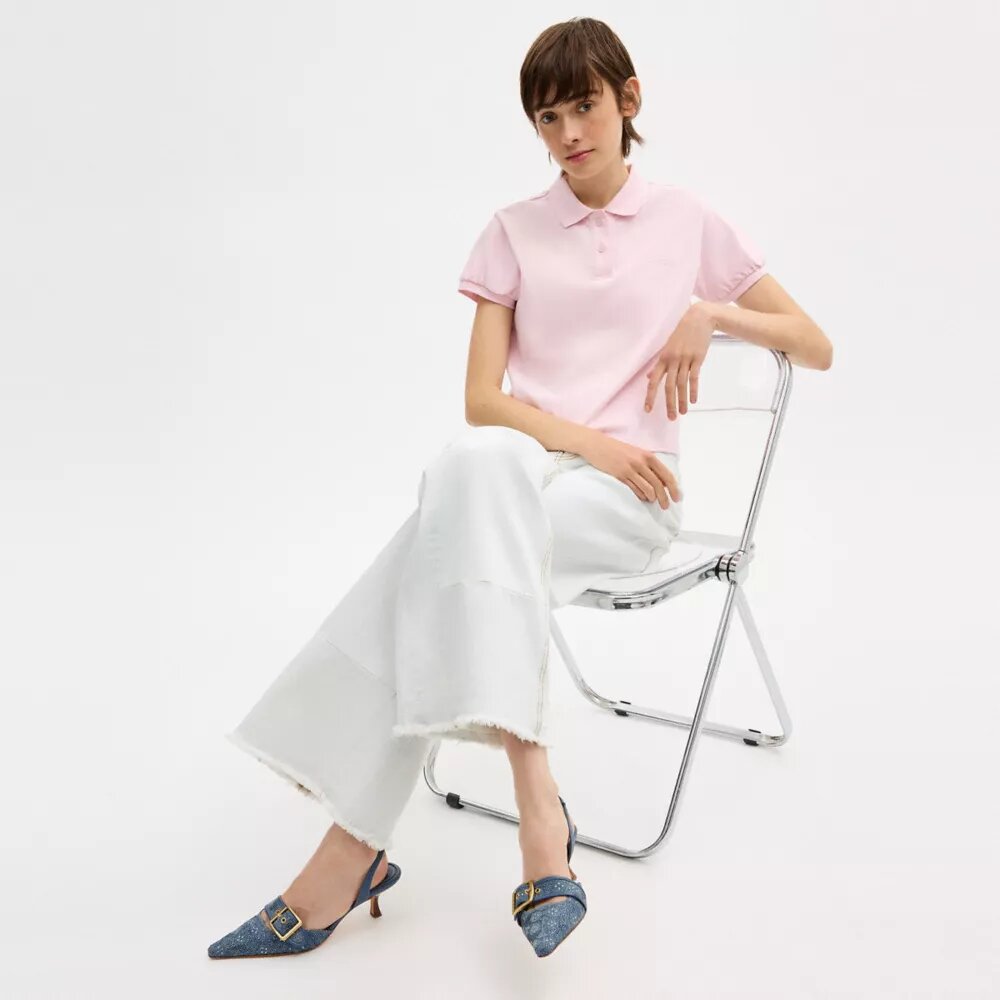 Margot-Slingbacks aus „Crystal Signature Denim“