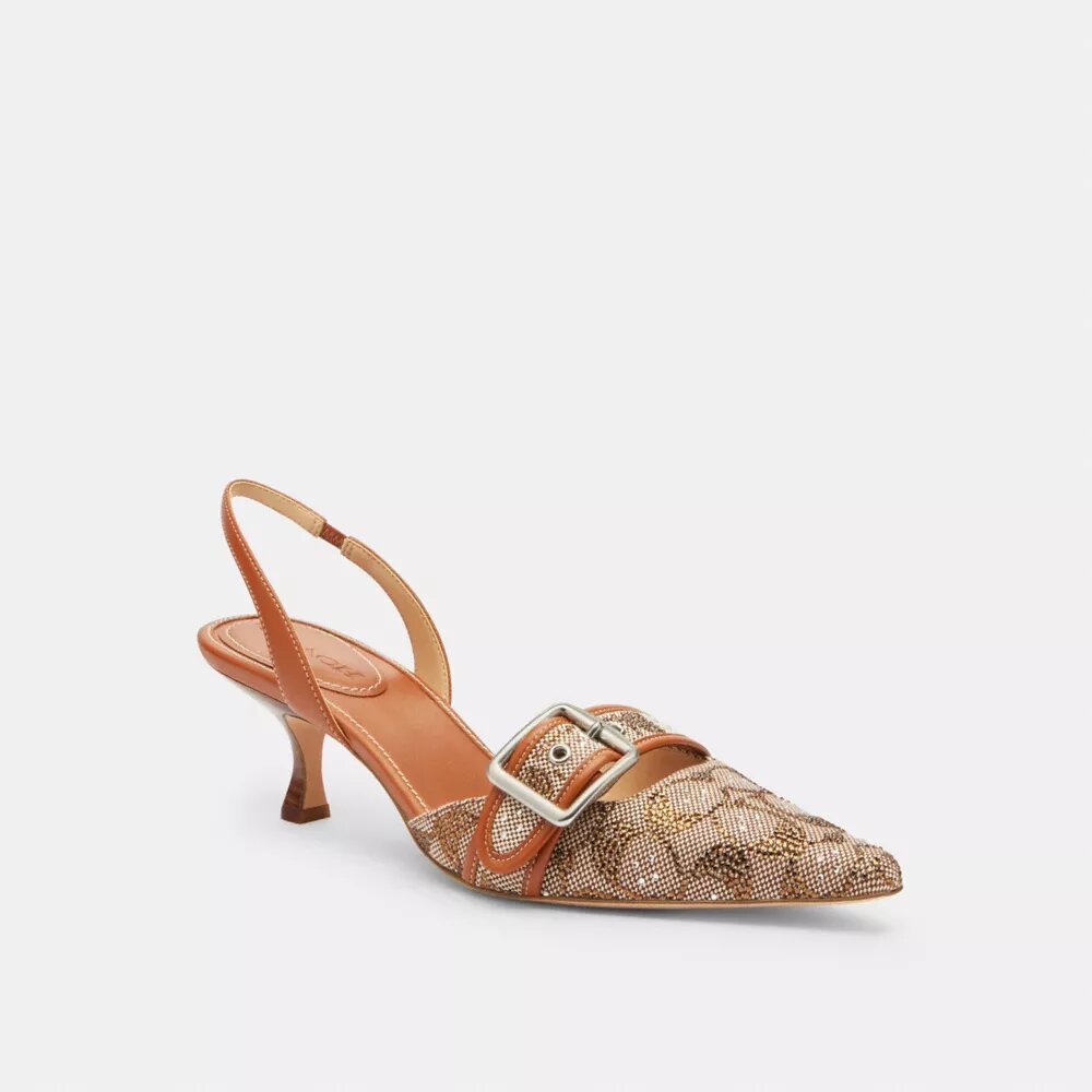 Margot-Slingbacks aus „Crystal Signature Jacquard“