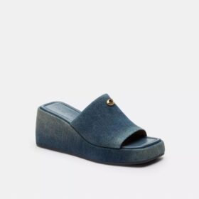 Marie-Plateausandalen aus „Loved Denim“
