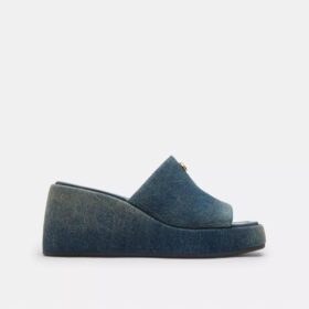 Marie-Plateausandalen aus „Loved Denim“