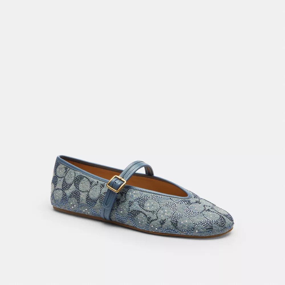 Mary-Janes aus „Crystal Signature Denim“