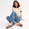 Mary-Janes mit doppelter Schnalle aus charakteristischem Jacquard