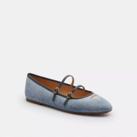 Mary-Janes mit doppelter Schnalle in „Loved Denim“
