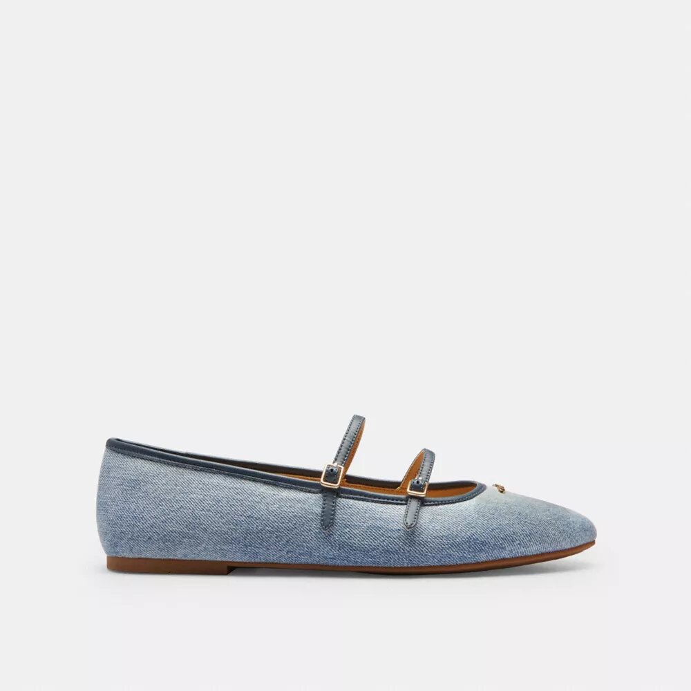 Mary-Janes mit doppelter Schnalle in „Loved Denim“
