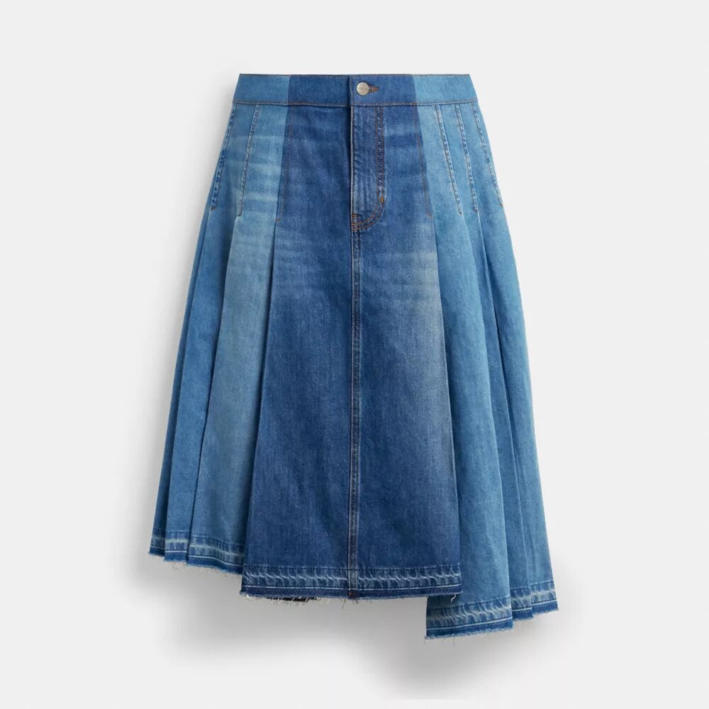 Maxi-Jeansrock aus Bio-Baumwolle