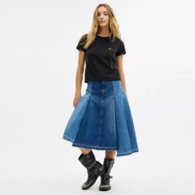 Maxi-Jeansrock aus Bio-Baumwolle
